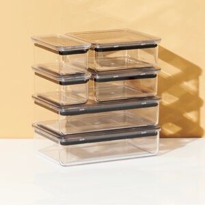 New Inka Food Containers, set of 6, InvisiSeal & BPA free. Modular use-age